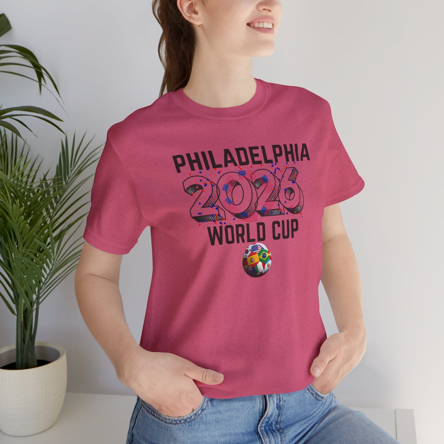 Philadelphia World Cup 2026 Unisex Streetwear Cotton Crew Tee