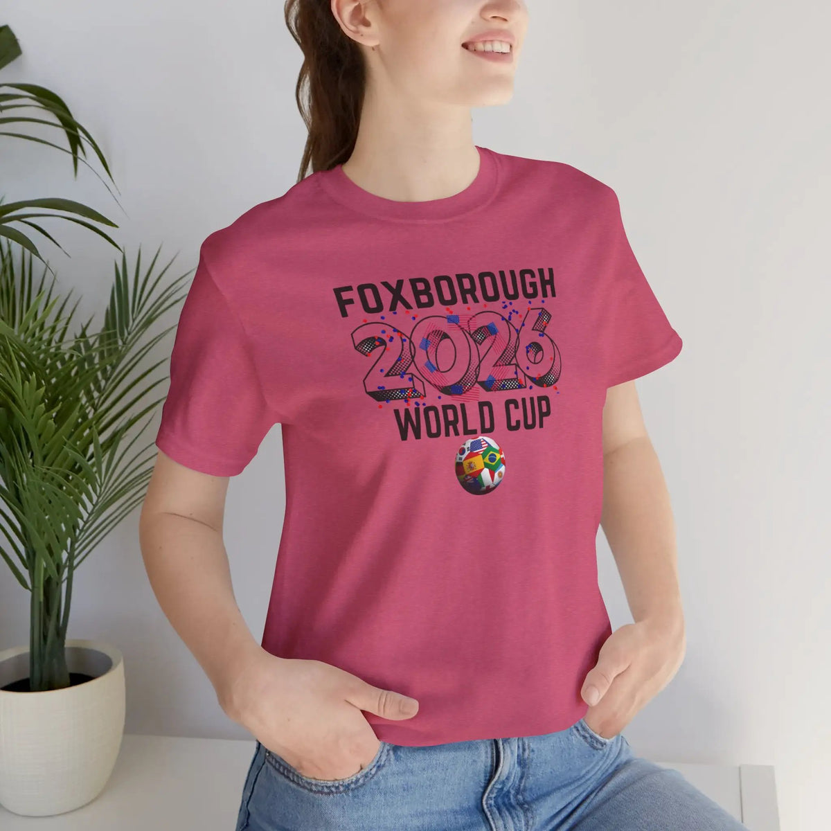Fox Borough World Cup 2026 Host Unisex Cotton Crew Tee by Printify