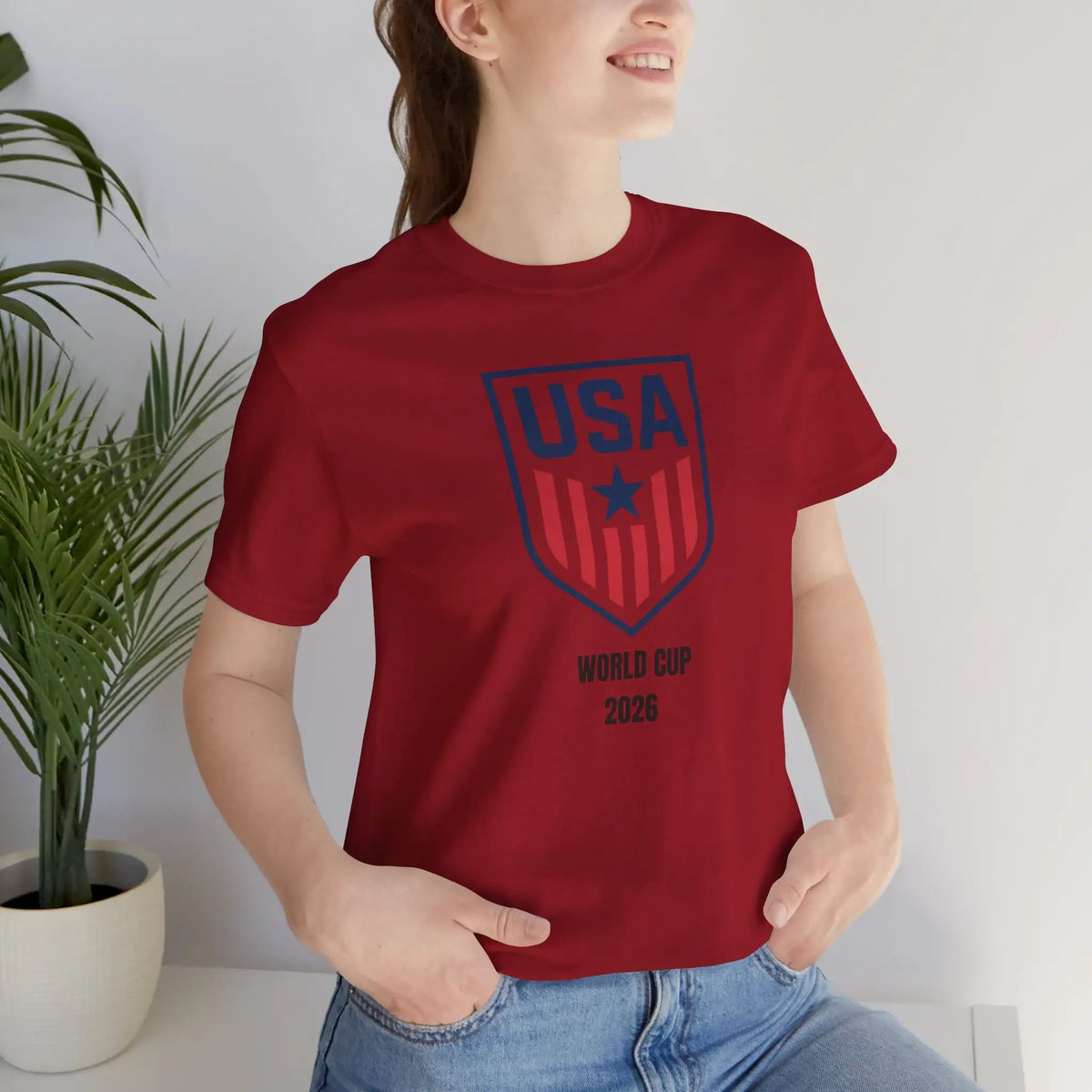 USA World Cup 2026 Unisex Cotton Crew Tee by Printify