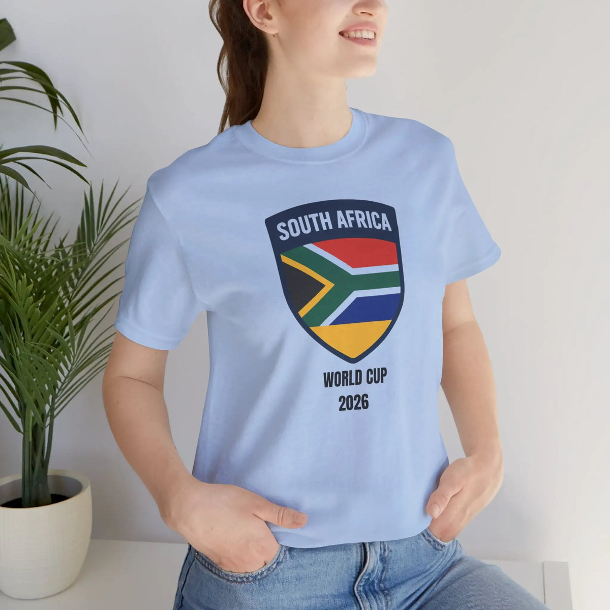 South Africa World Cup 2026 Unisex Cotton Crew Tee by Printify