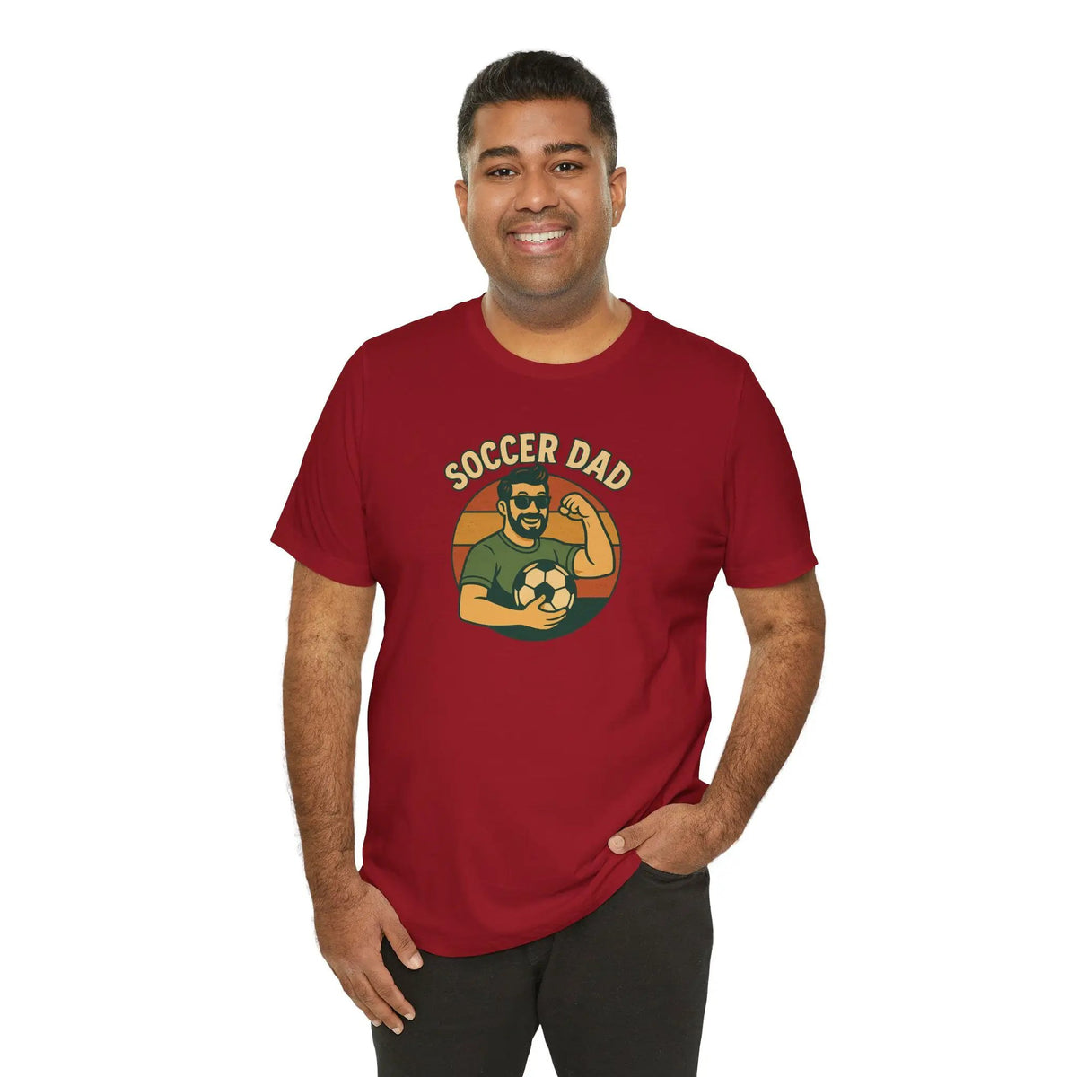 Soccer Dad Cotton Crew Tee by Printify