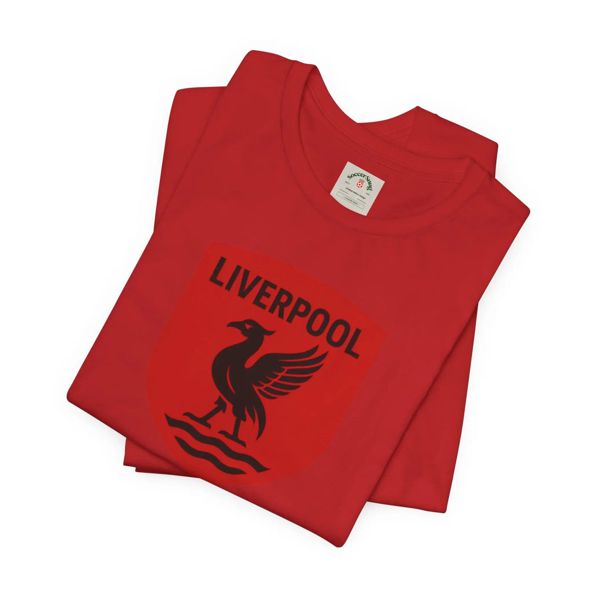 Liverpool Crest T Shirt Retro Red Shield Football Tee by Printify