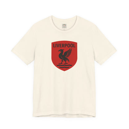 Liverpool Crest T Shirt Retro Red Shield Football Tee