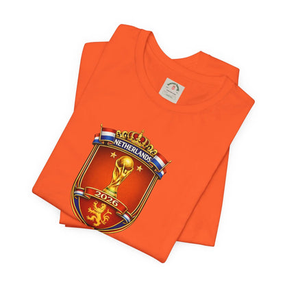 Netherlands World Cup 2026 Soccer Crest T-Shirt by Printify