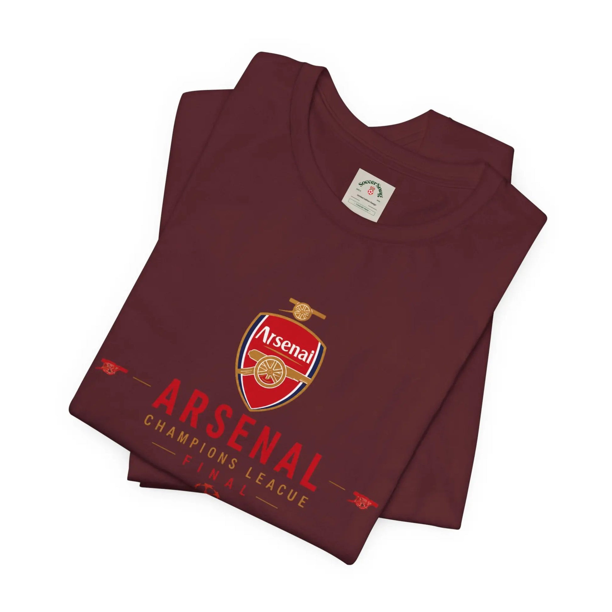 Arsenal Champions League Final Unisex Soccer Jersey Short Sleeve Tee by Printify