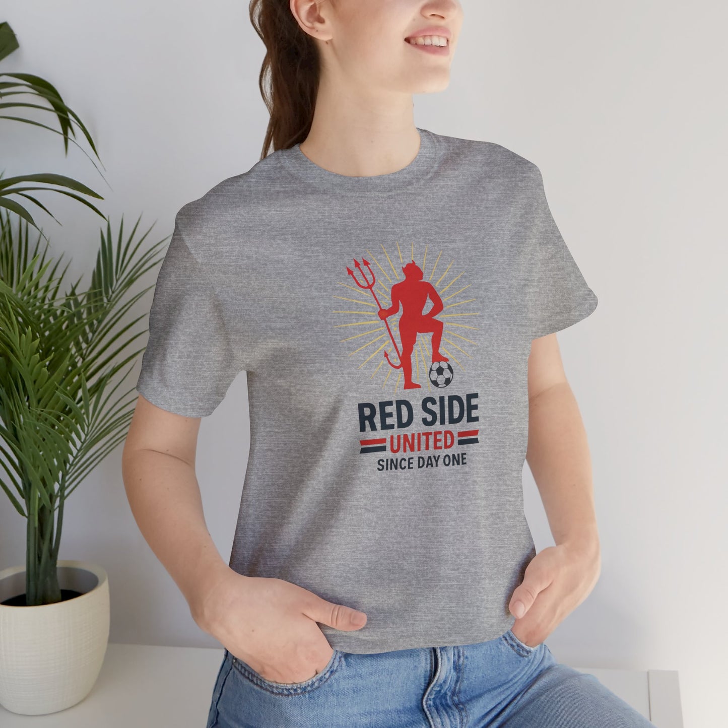 Red Side Man United Devil Soccer T-Shirt — Since Day One Fan Tee