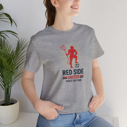 Red Side Man United Devil Soccer T-Shirt — Since Day One Fan Tee