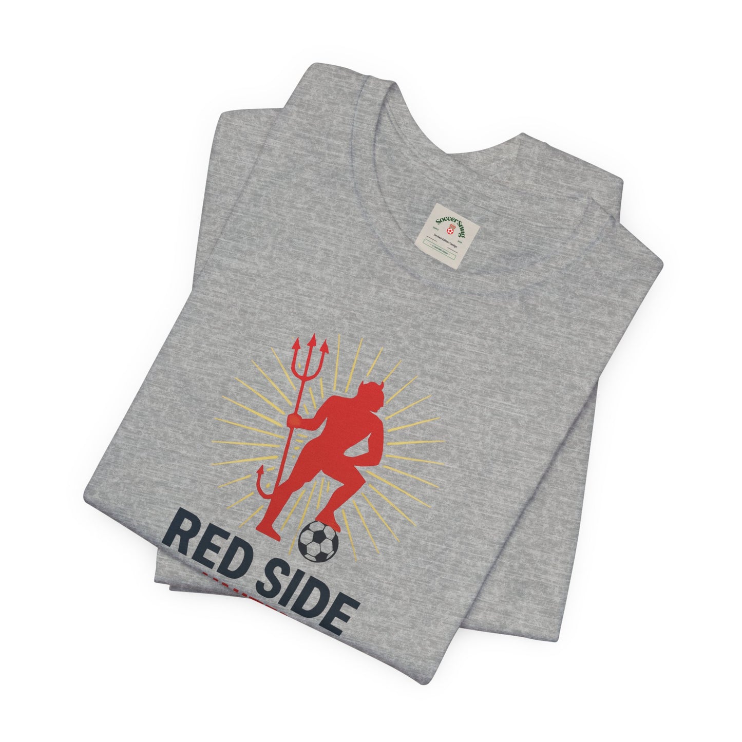 Red Side Man United Devil Soccer T-Shirt — Since Day One Fan Tee