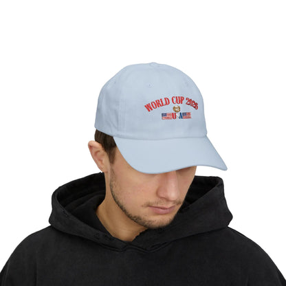 Classic Dad Cap World Cup 2026 USA Soccer Fan Hat With Precurved Visor by Printify