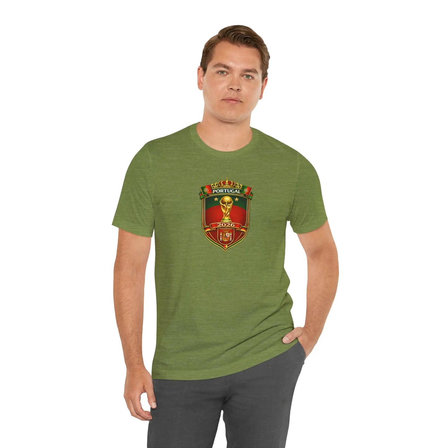 Portugal World Cup Soccer Crest Tee by Printify