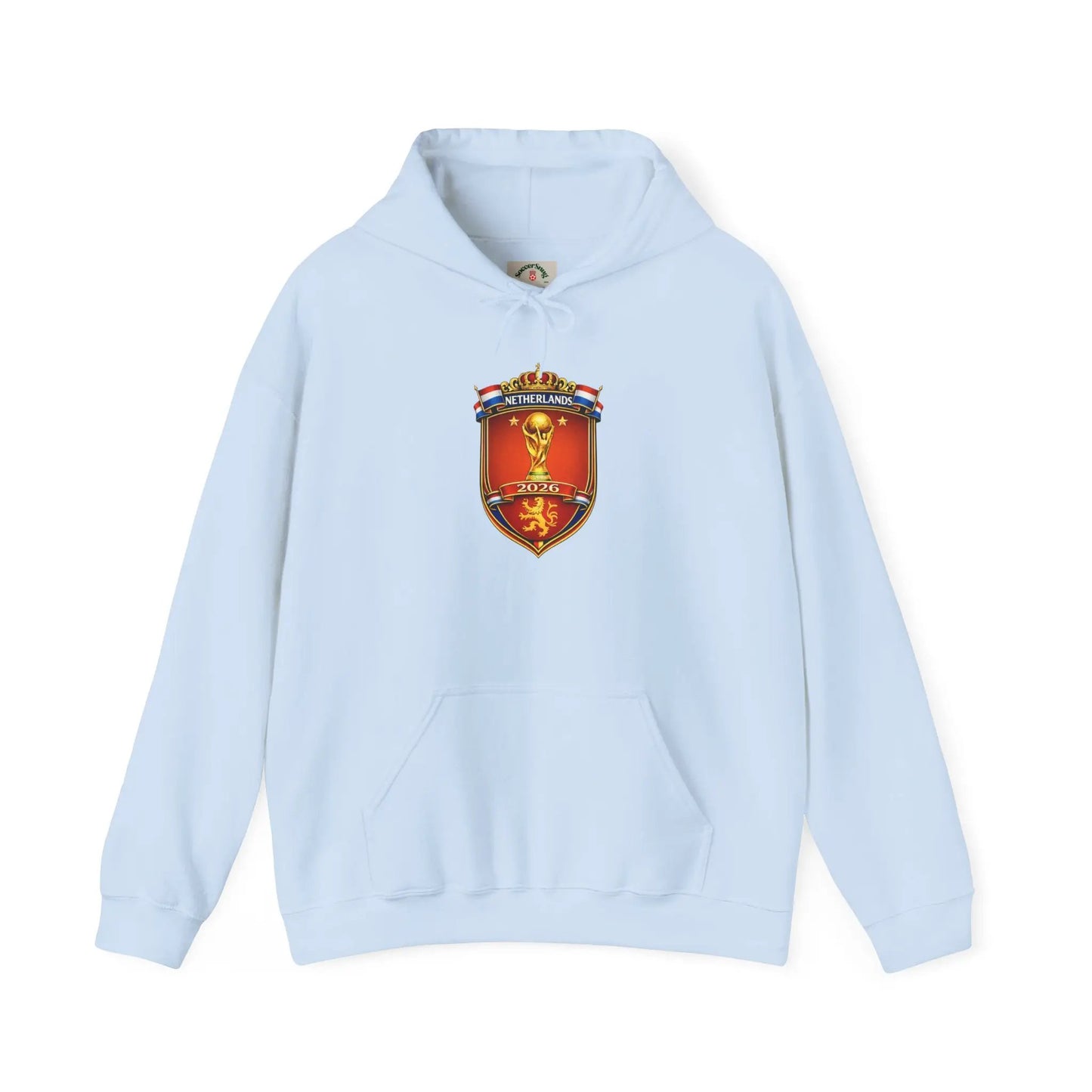 Netherland World Cup 2026 Crest Hoodie — Lion Shield Emblem Hooded Sweatshirt by Printify