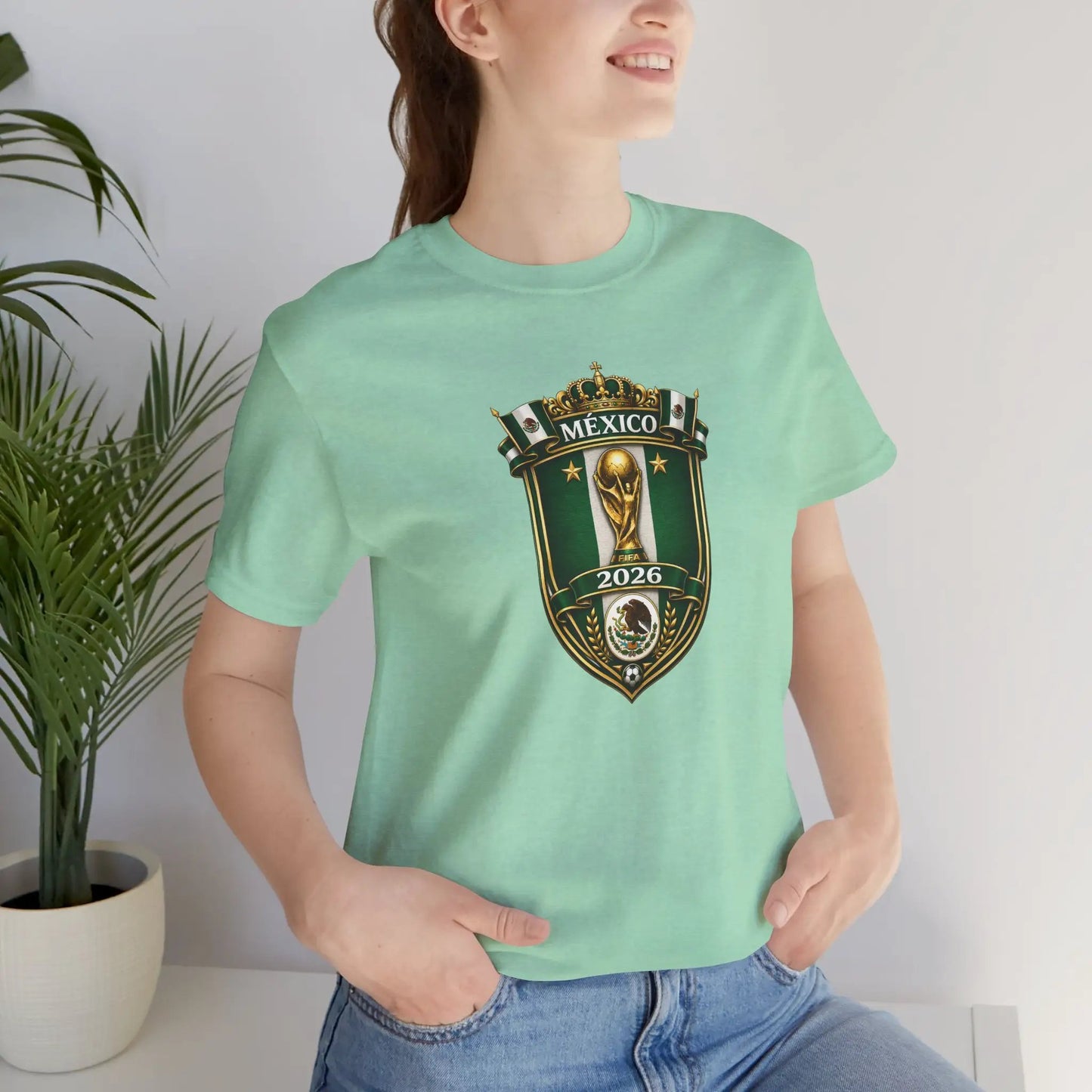 Mexico 2026 World Cup Crest T-Shirt — Soccer Fan Jersey Tee by Printify