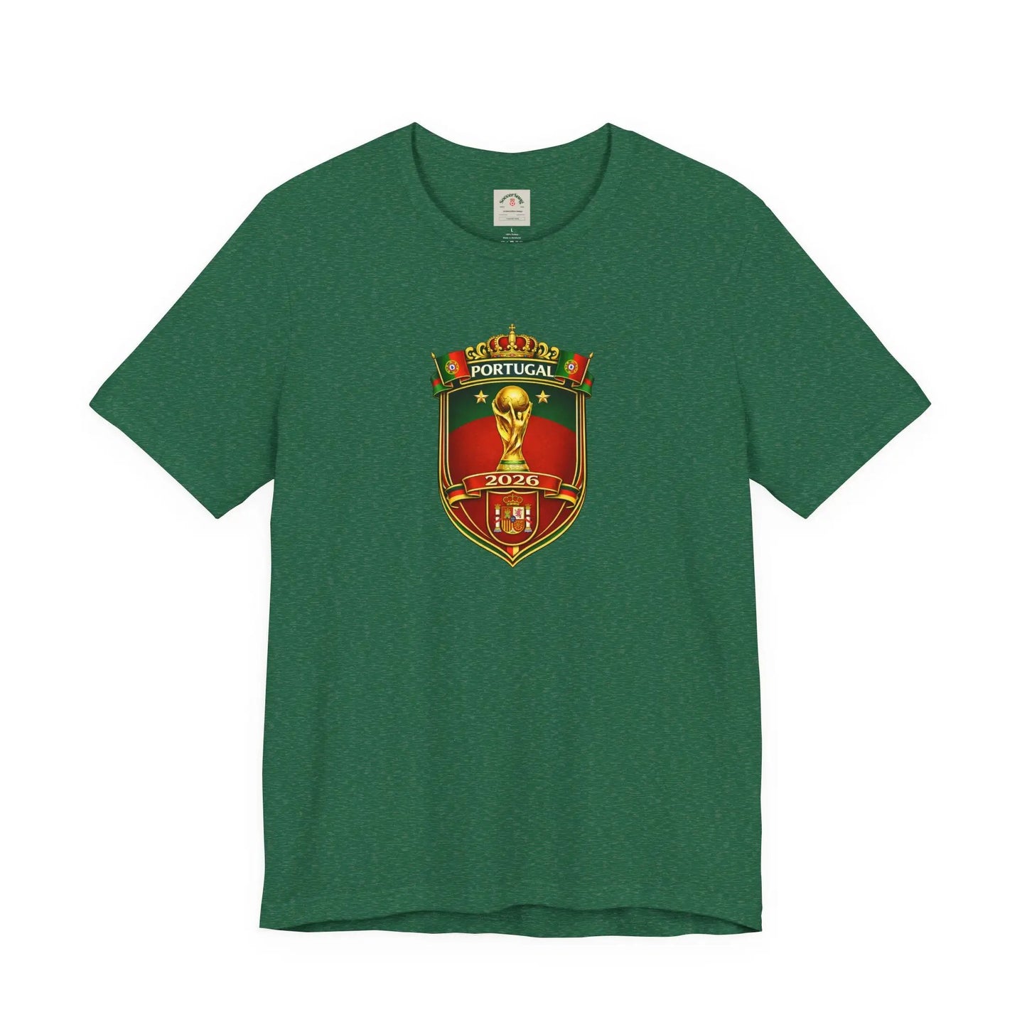 Portugal World Cup Soccer Crest Tee by Printify