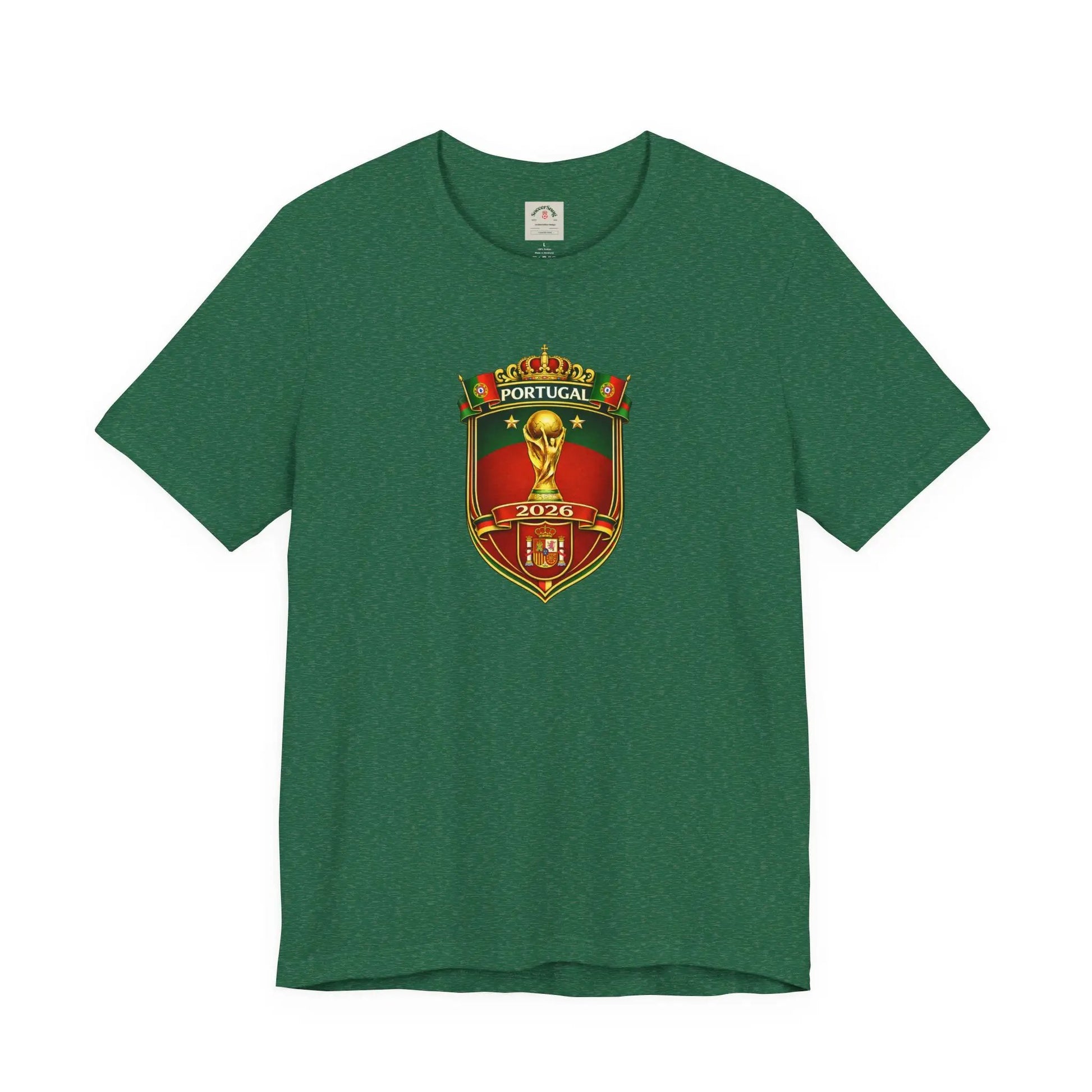 Portugal World Cup Soccer Crest Tee by Printify