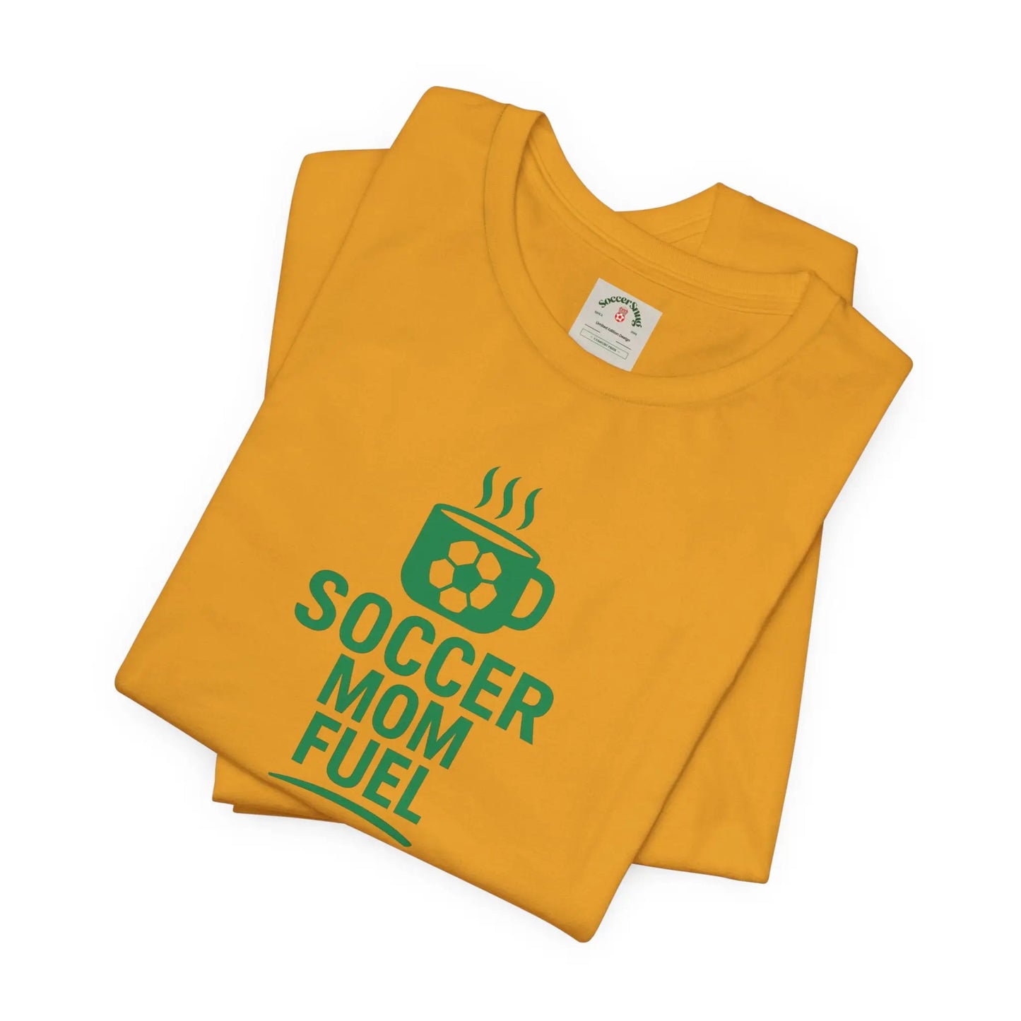 Soccer Mom Fuel T-Shirt — Coffee & Soccer Graphic Tee for Sports Moms by Printify