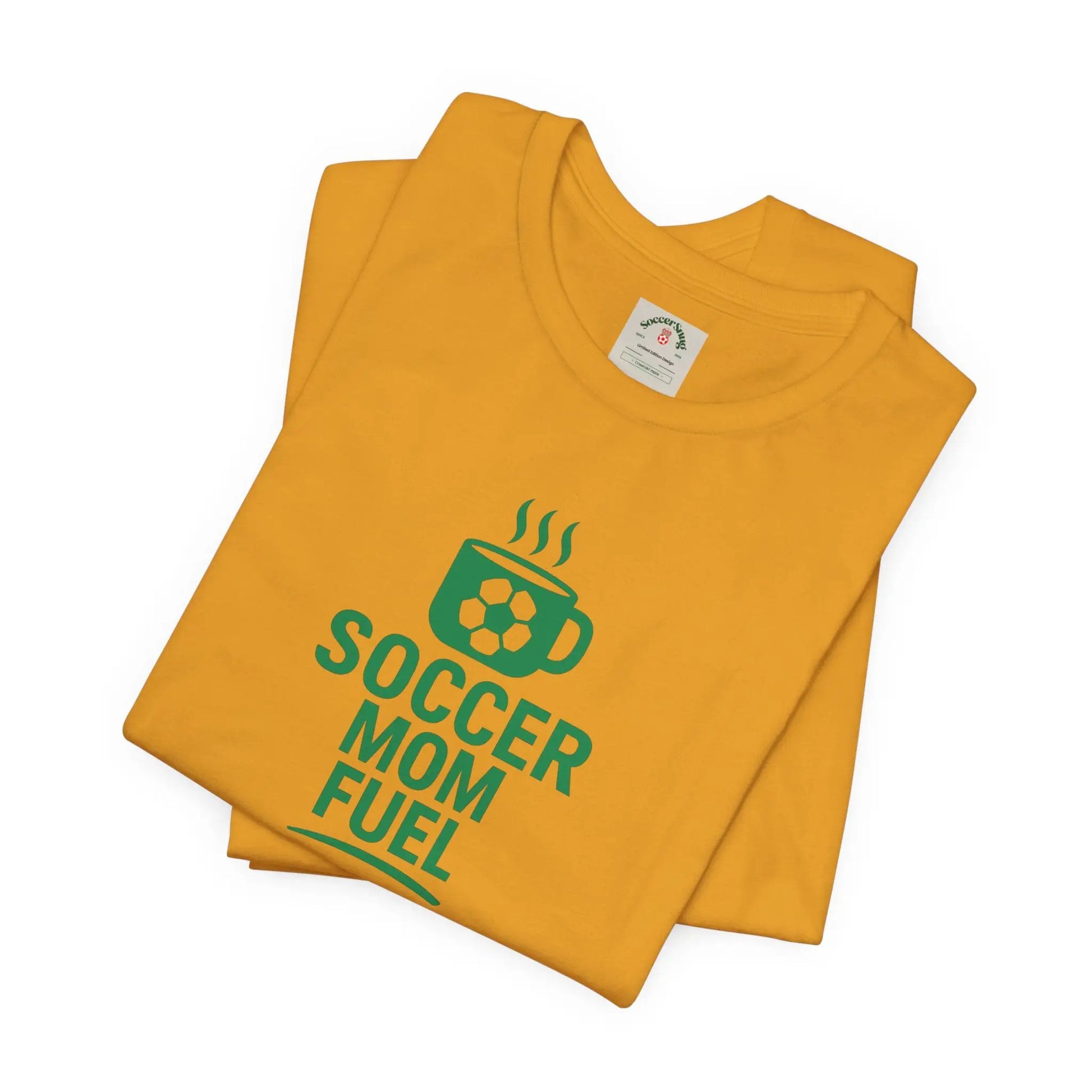 Soccer Mom Fuel T-Shirt — Coffee & Soccer Graphic Tee for Sports Moms by Printify