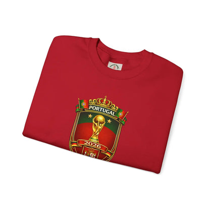 Portugal World Cup 2022 Crest Sweatshirt Midweight Fleece Crewneck by Printify