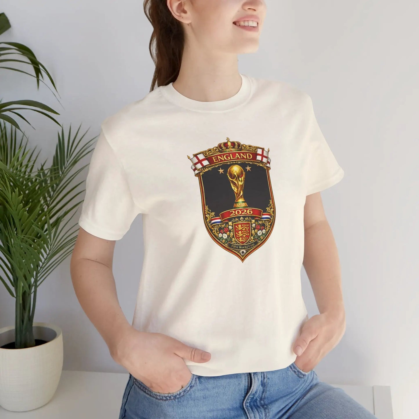 England World Cup 2026 Unisex Cotton Crew Tee by Printify