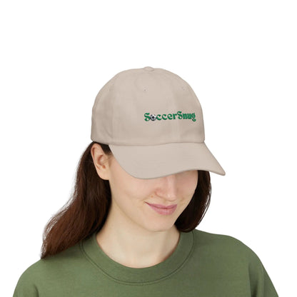 SoccerSnug Embroidered Dad Cap Casual Soccer Fan Baseball Hat by Printify