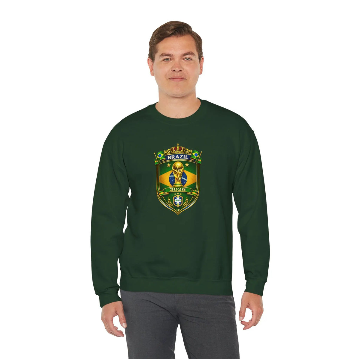 Brazil World Cup 2026 Crewneck Sweatshirt by Printify