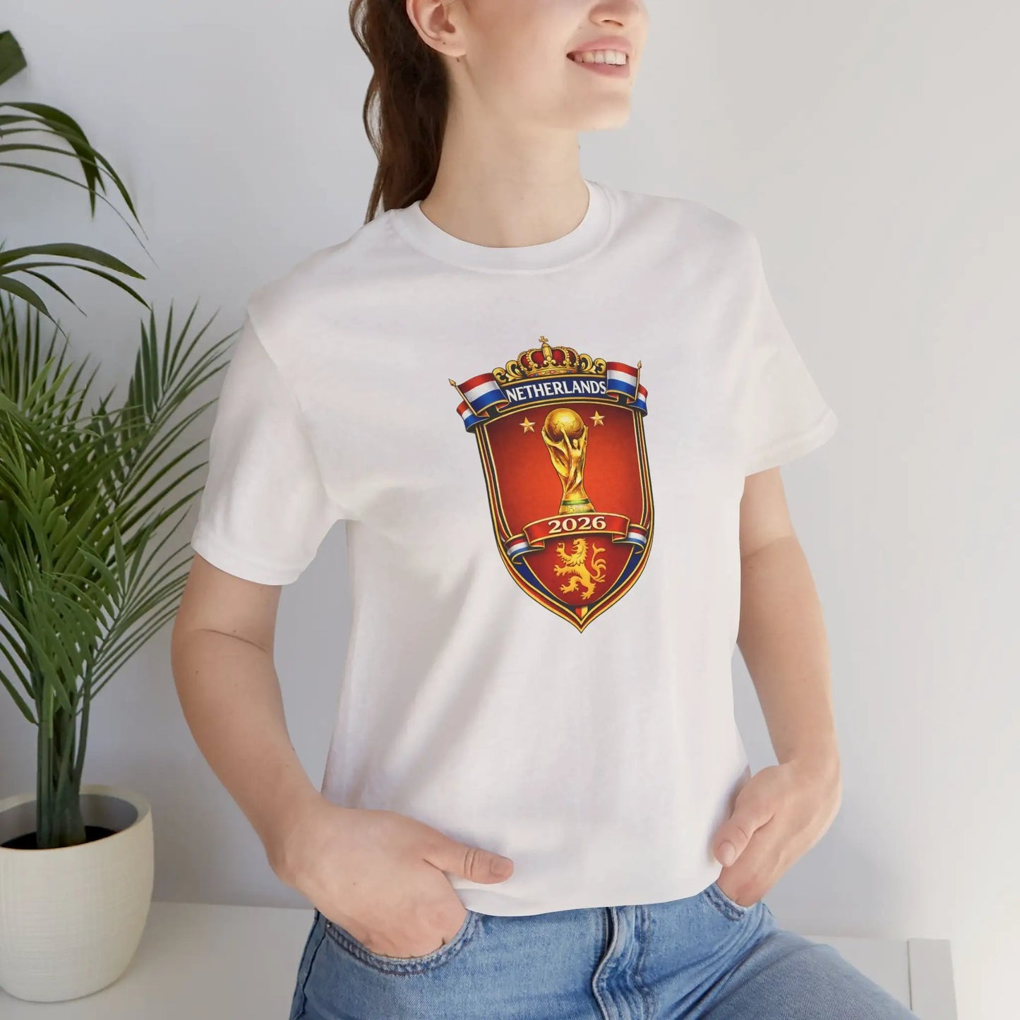 Netherlands World Cup 2026 Soccer Crest T-Shirt by Printify