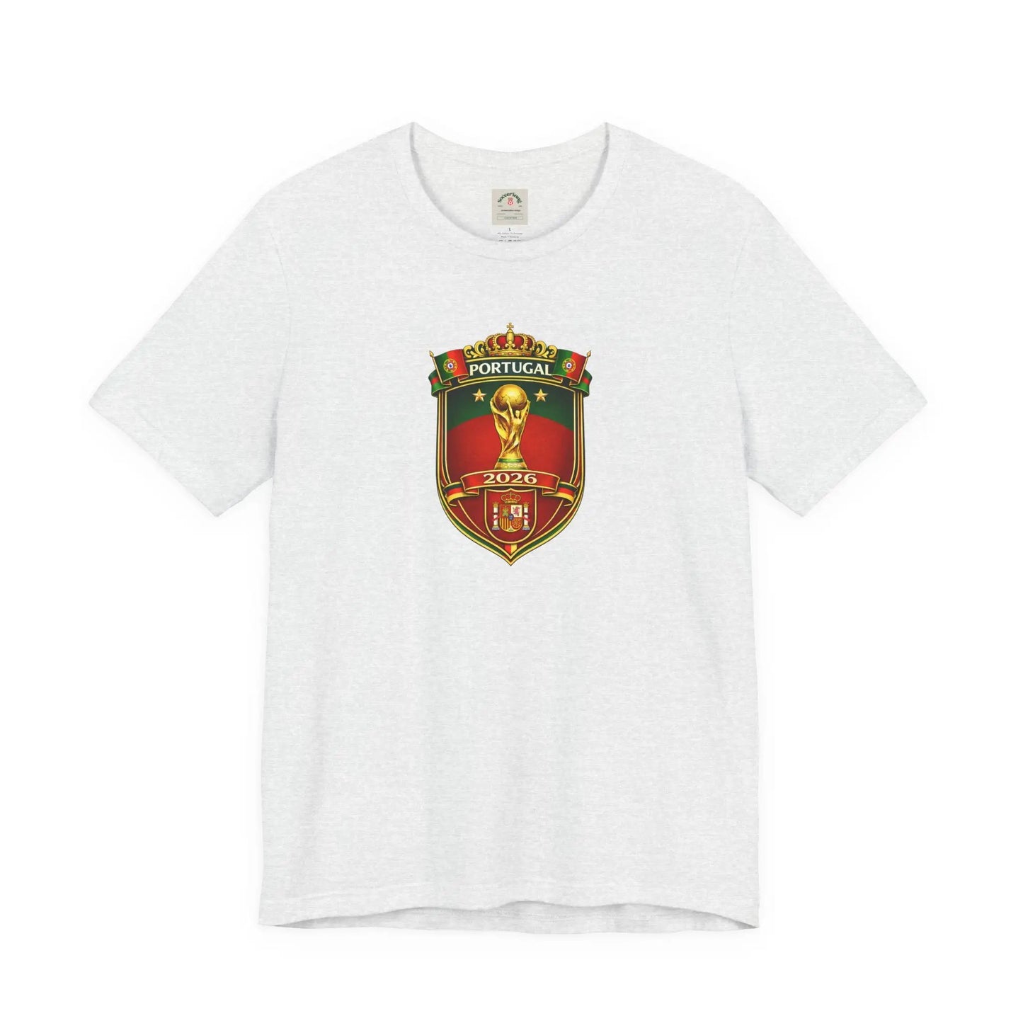 Portugal World Cup Soccer Crest Tee by Printify