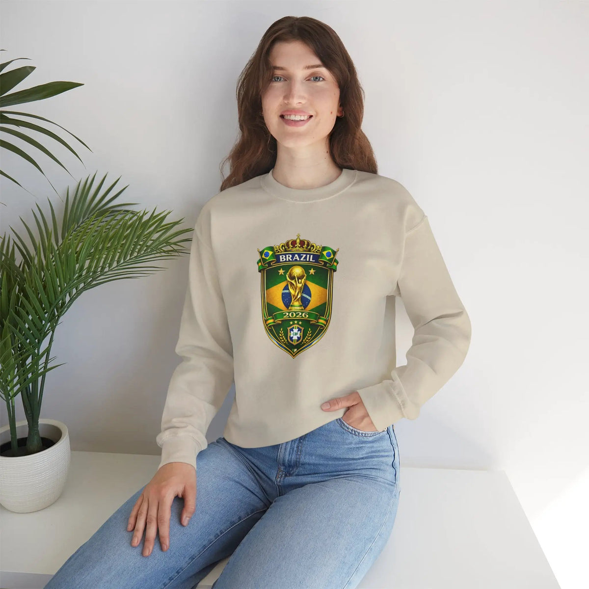 Brazil World Cup 2026 Crewneck Sweatshirt by Printify