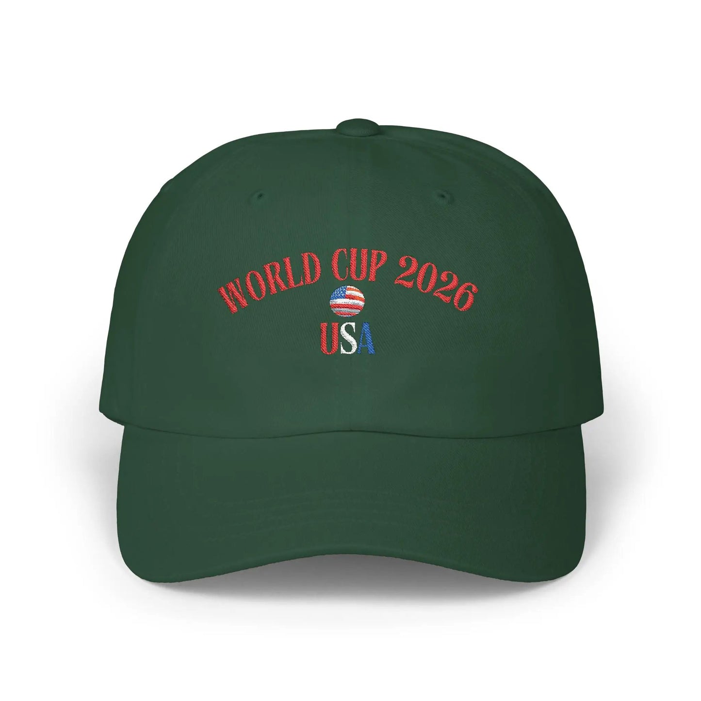 World Cup 2026 USA Dad Cap — Patriotic Soccer Baseball Hat by Printify