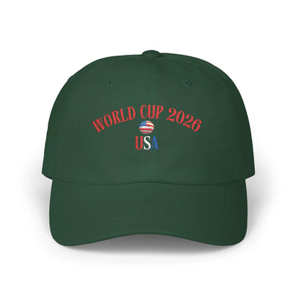 World Cup 2026 USA Dad Cap — Patriotic Soccer Baseball Hat by Printify
