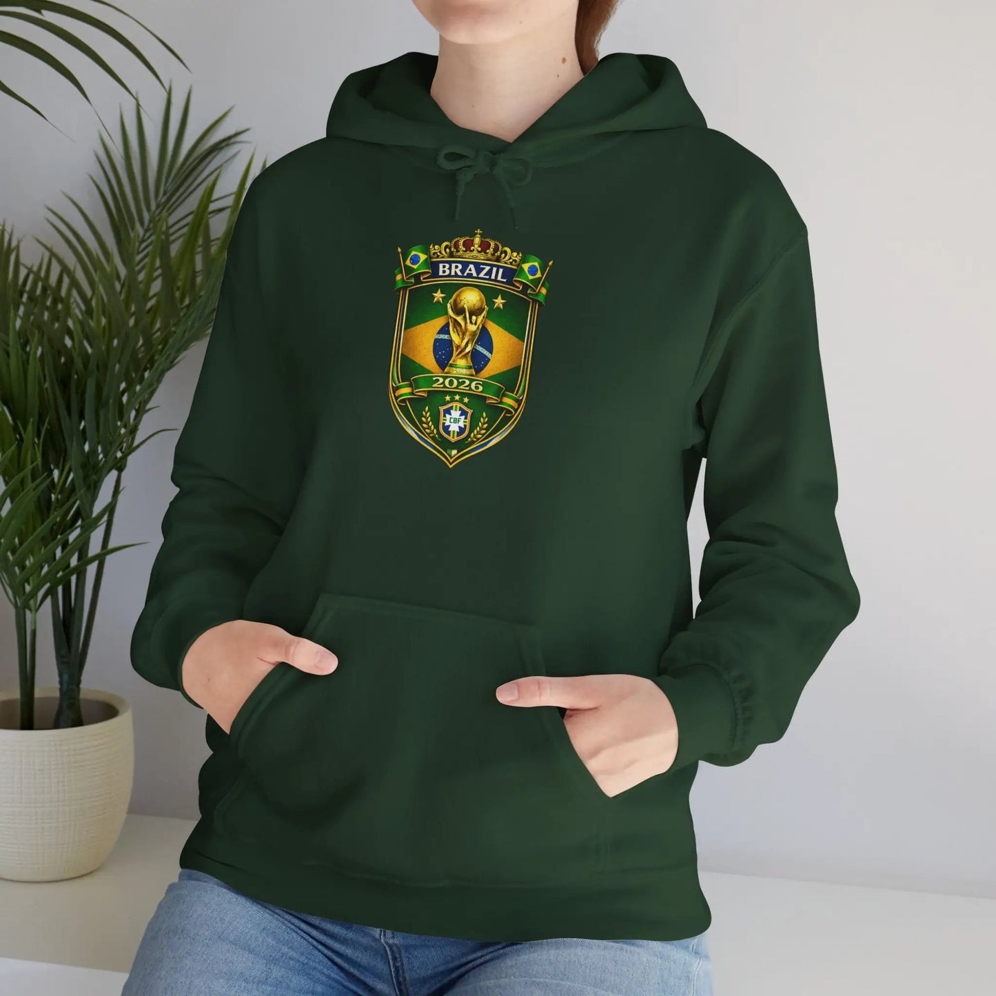 Brazil World Cup 2026 Hooded Sweatshirt by Printify