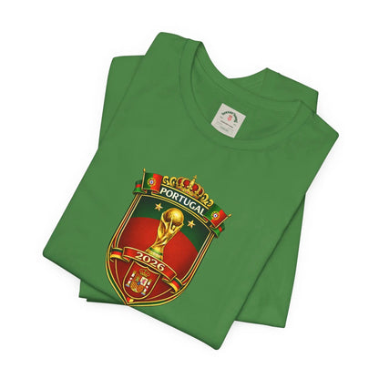 Portugal World Cup Soccer Crest Tee by Printify