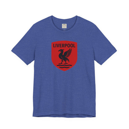 Liverpool Crest T Shirt Retro Red Shield Football Tee