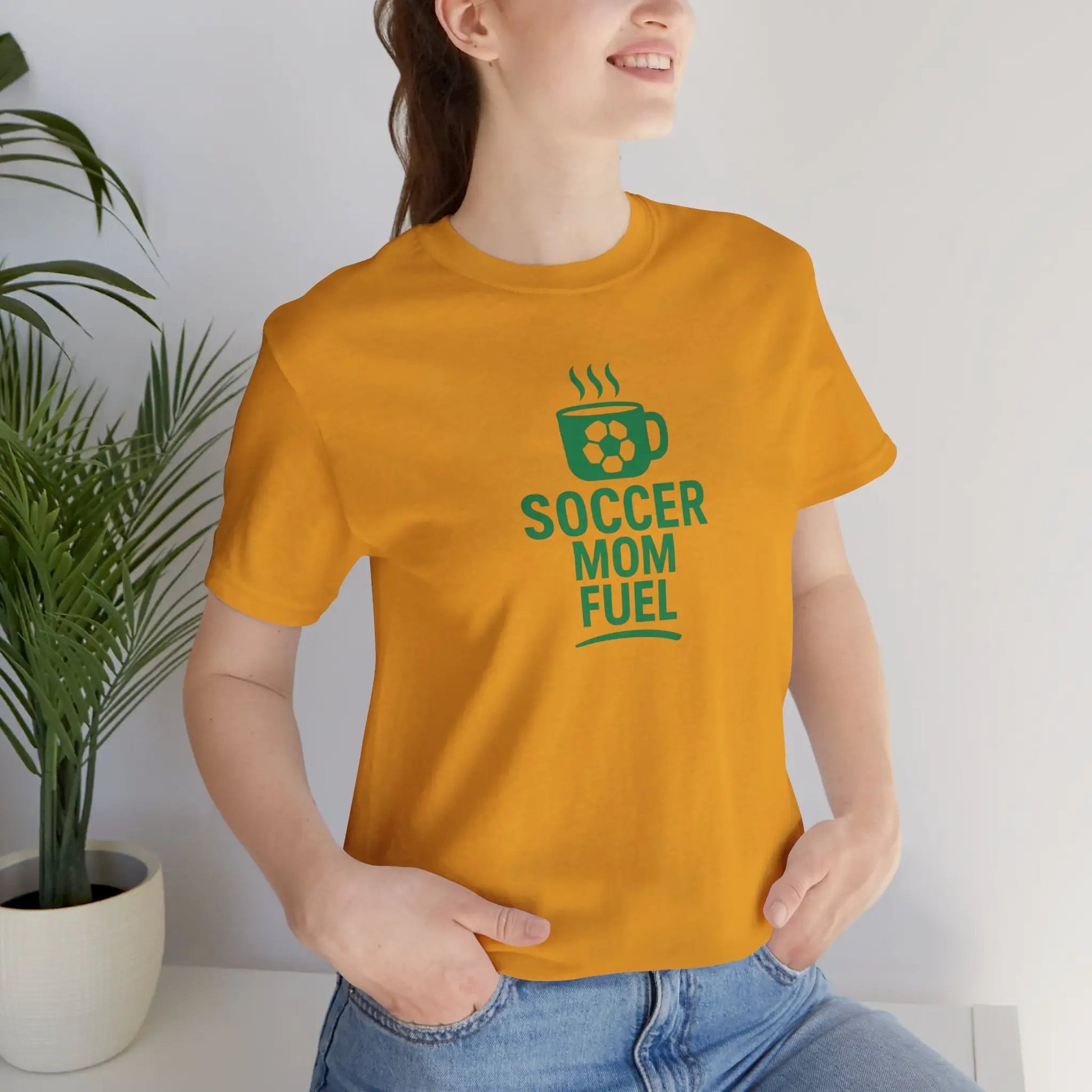 Soccer Mom Fuel T-Shirt — Coffee & Soccer Graphic Tee for Sports Moms by Printify