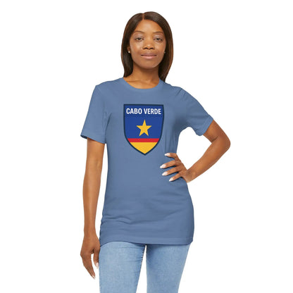 Cabo Verde Shield T‑Shirt — Cape Verde Pride Travel Tee by Printify