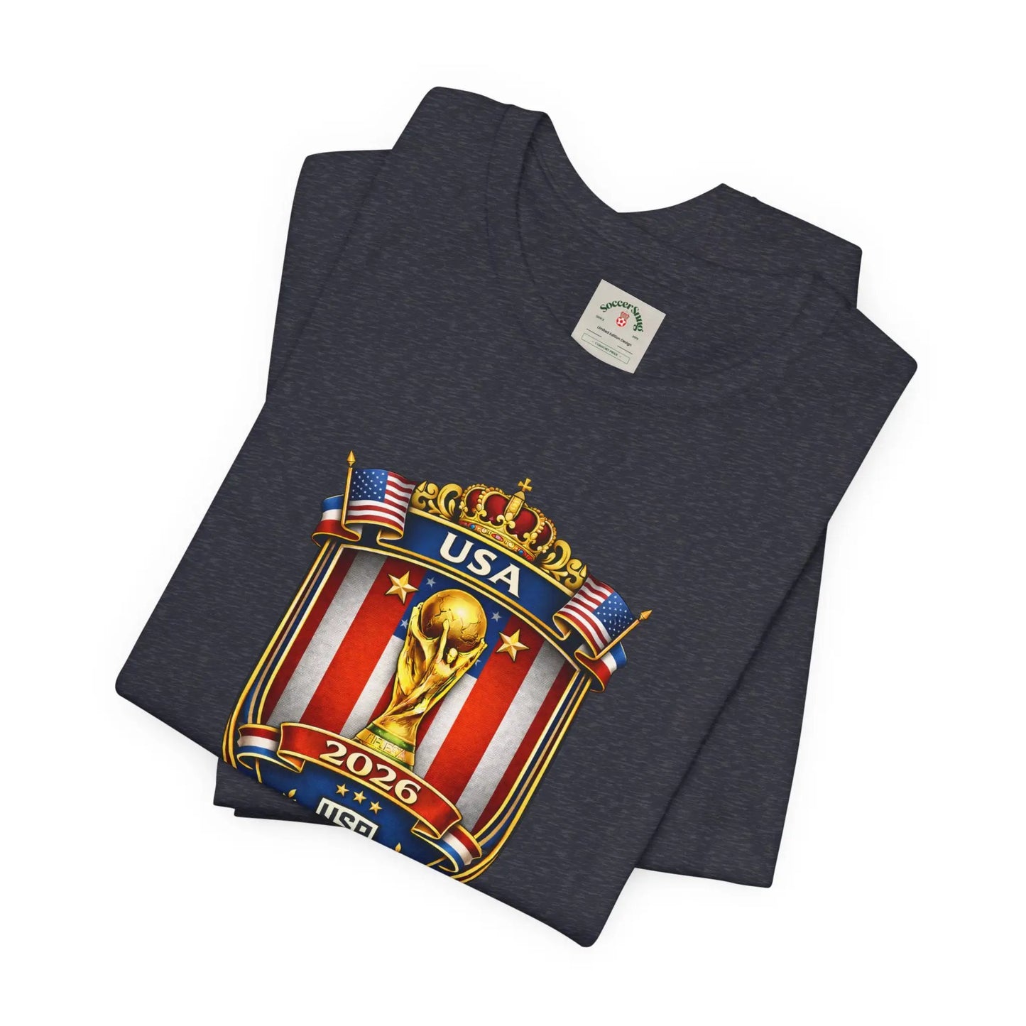 USA Soccer 2026 World Cup Crest T-Shirt by Printify