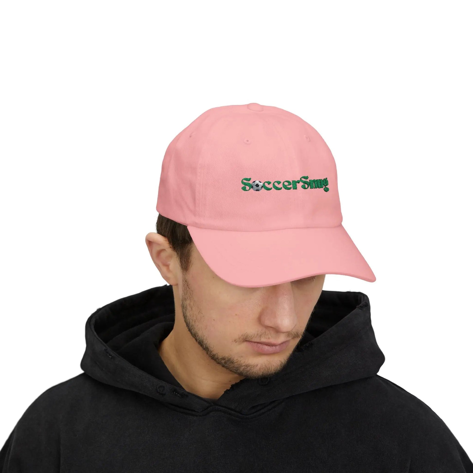 SoccerSnug Embroidered Dad Cap Casual Soccer Fan Baseball Hat by Printify