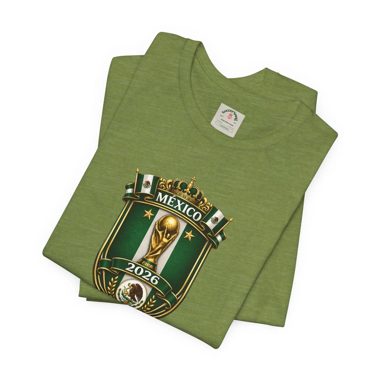 Mexico 2026 World Cup Crest T-Shirt — Soccer Fan Jersey Tee by Printify