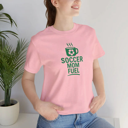 Soccer Mom Fuel T-Shirt — Coffee & Soccer Graphic Tee for Sports Moms by Printify