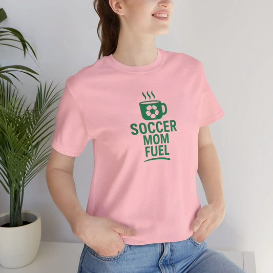 Soccer Mom Fuel T-Shirt — Coffee & Soccer Graphic Tee for Sports Moms by Printify
