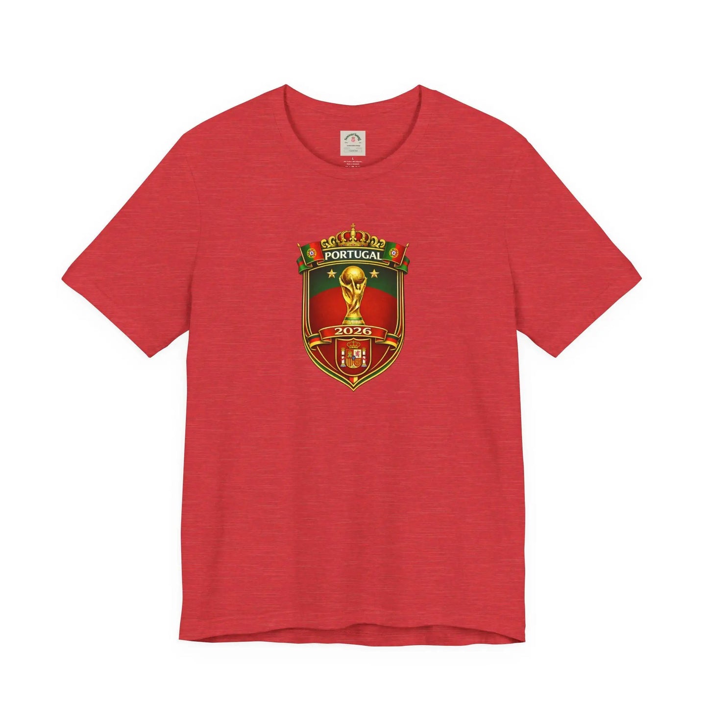 Portugal World Cup Soccer Crest Tee by Printify