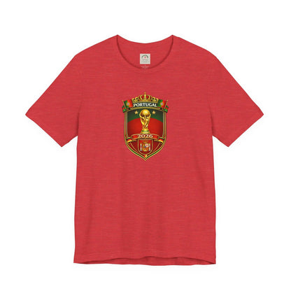Portugal World Cup Soccer Crest Tee by Printify