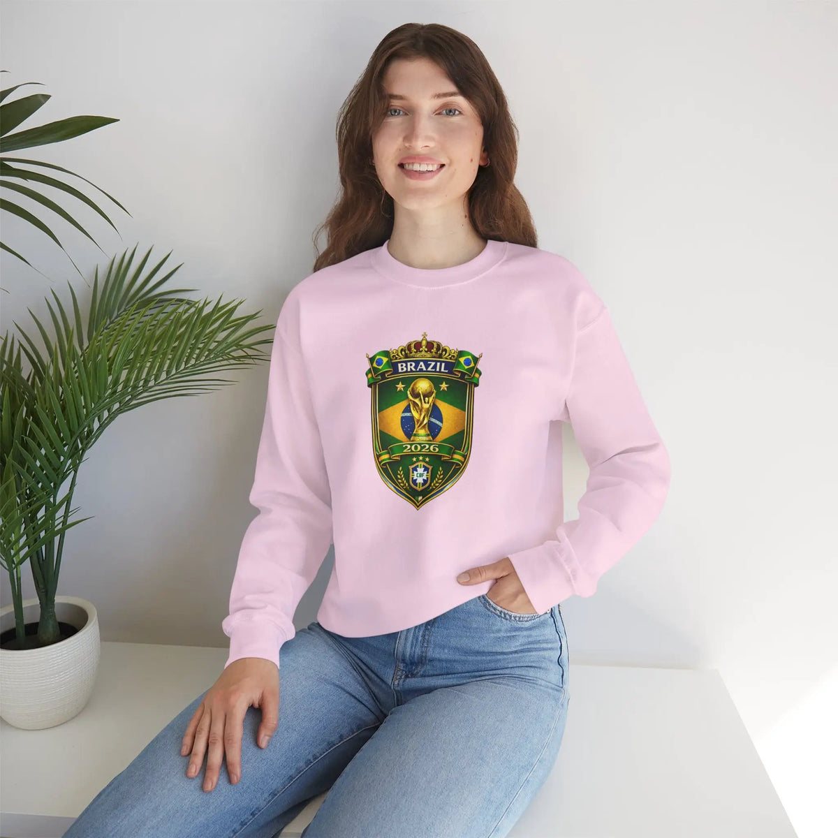 Brazil World Cup 2026 Crewneck Sweatshirt by Printify