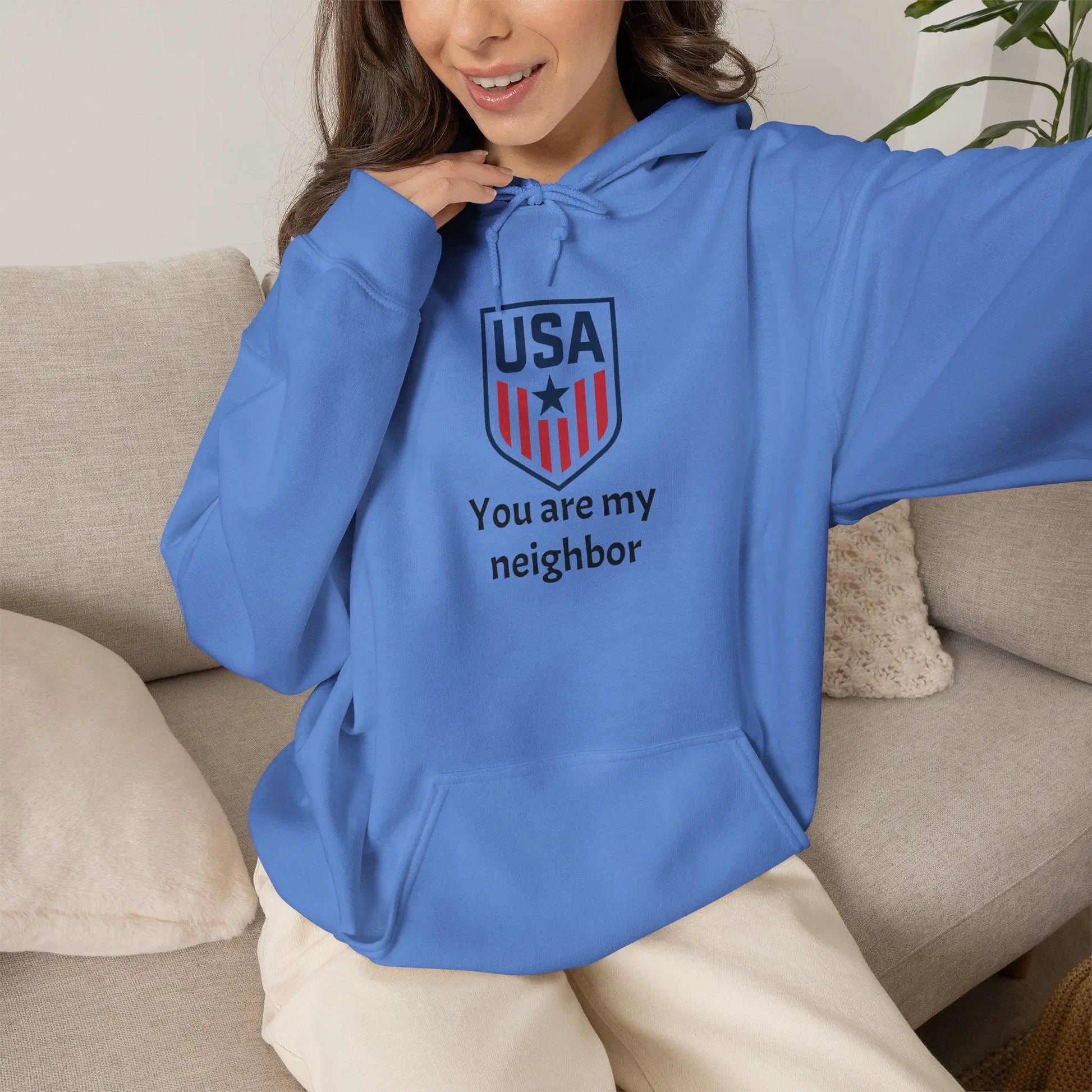 Gildan Heavy Blend Hoodie Unisex With Front Pocket Drawcord by Printify