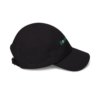 SoccerSnug Embroidered Dad Cap Casual Soccer Fan Baseball Hat by Printify