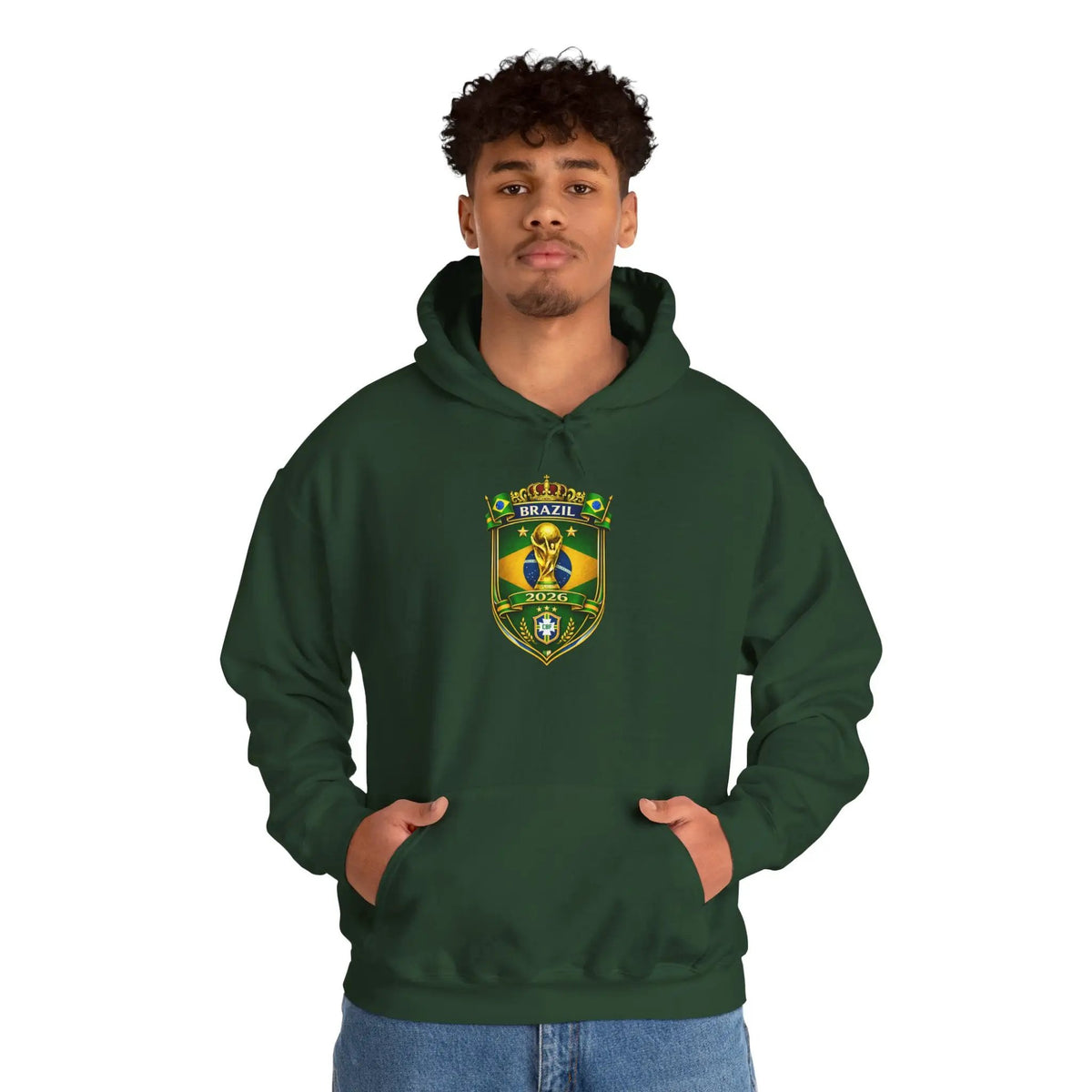 Brazil World Cup 2026 Hooded Sweatshirt by Printify