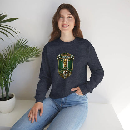 Mexico World Cup 2026 Crewneck Sweatshirt Unisex Cotton Polyester Blend by Printify