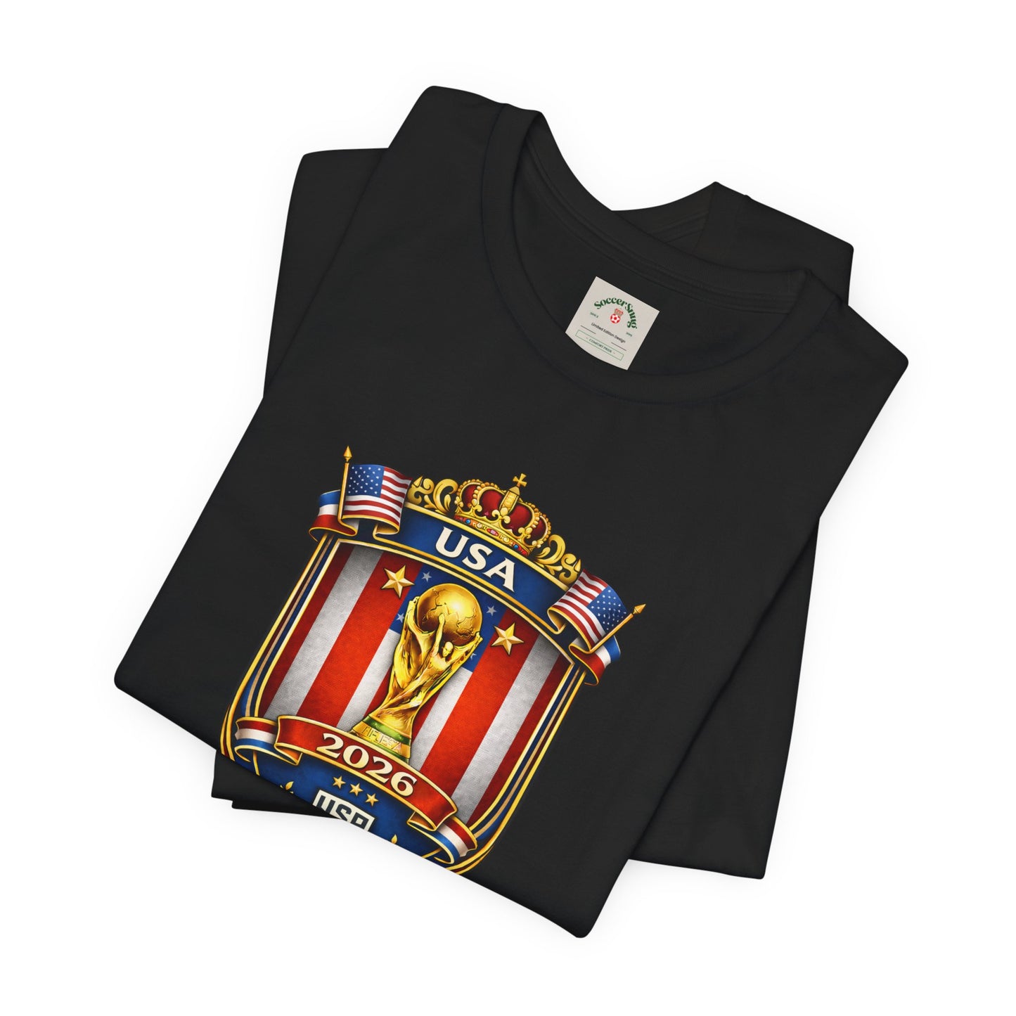 USA Soccer 2026 World Cup Crest T-Shirt by Printify
