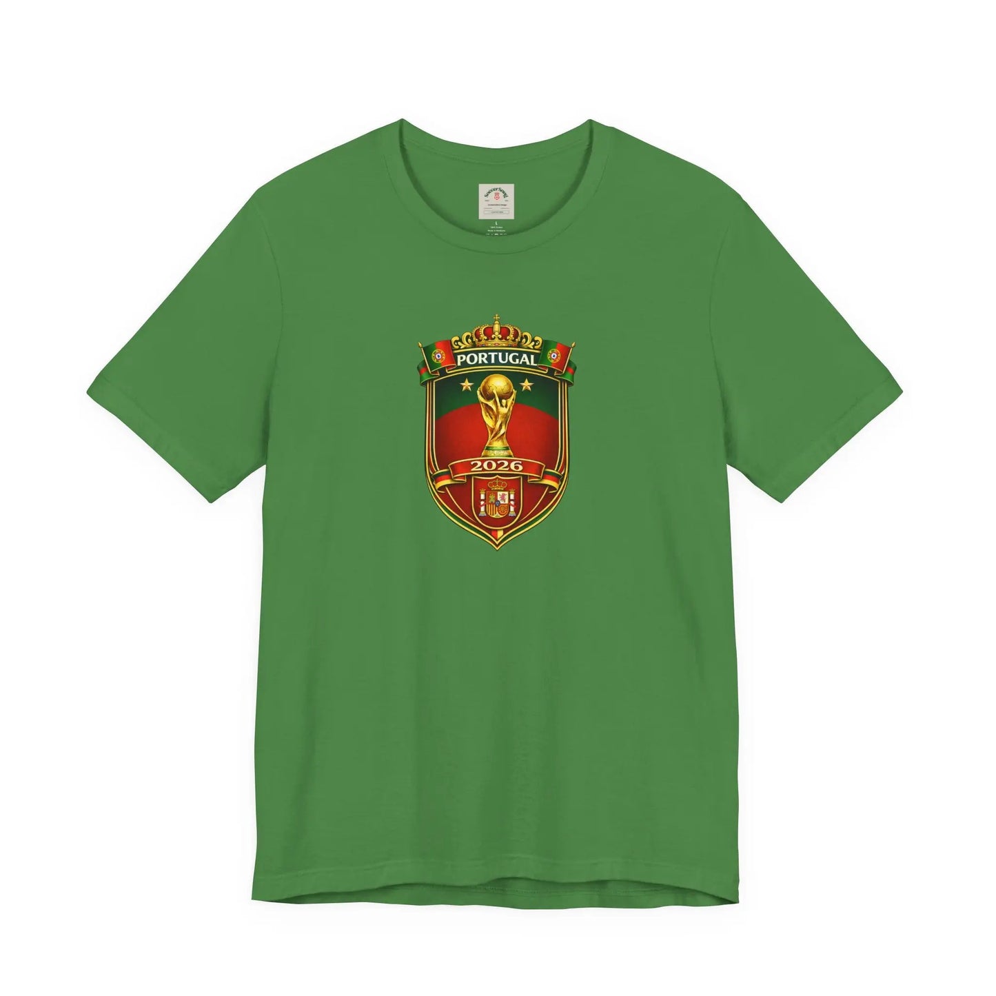 Portugal World Cup Soccer Crest Tee by Printify