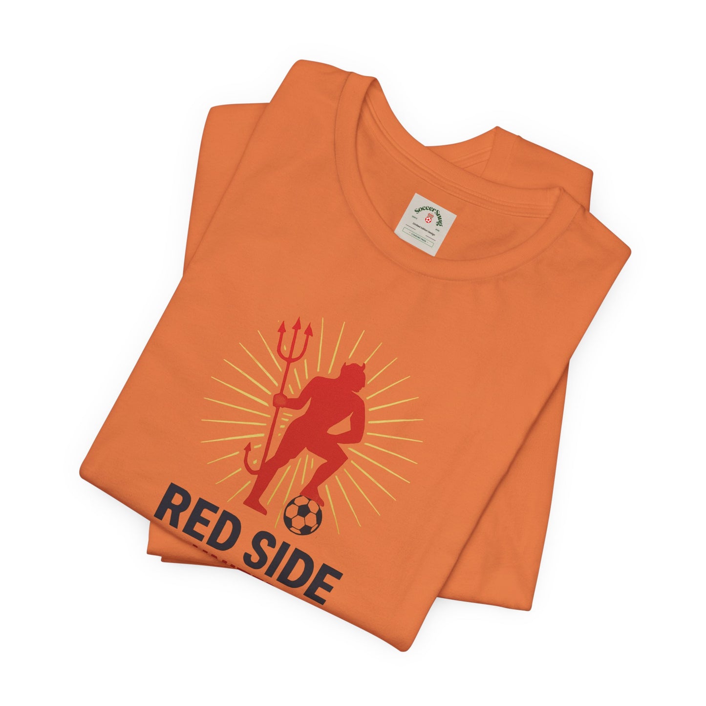 Red Side Man United Devil Soccer T-Shirt — Since Day One Fan Tee