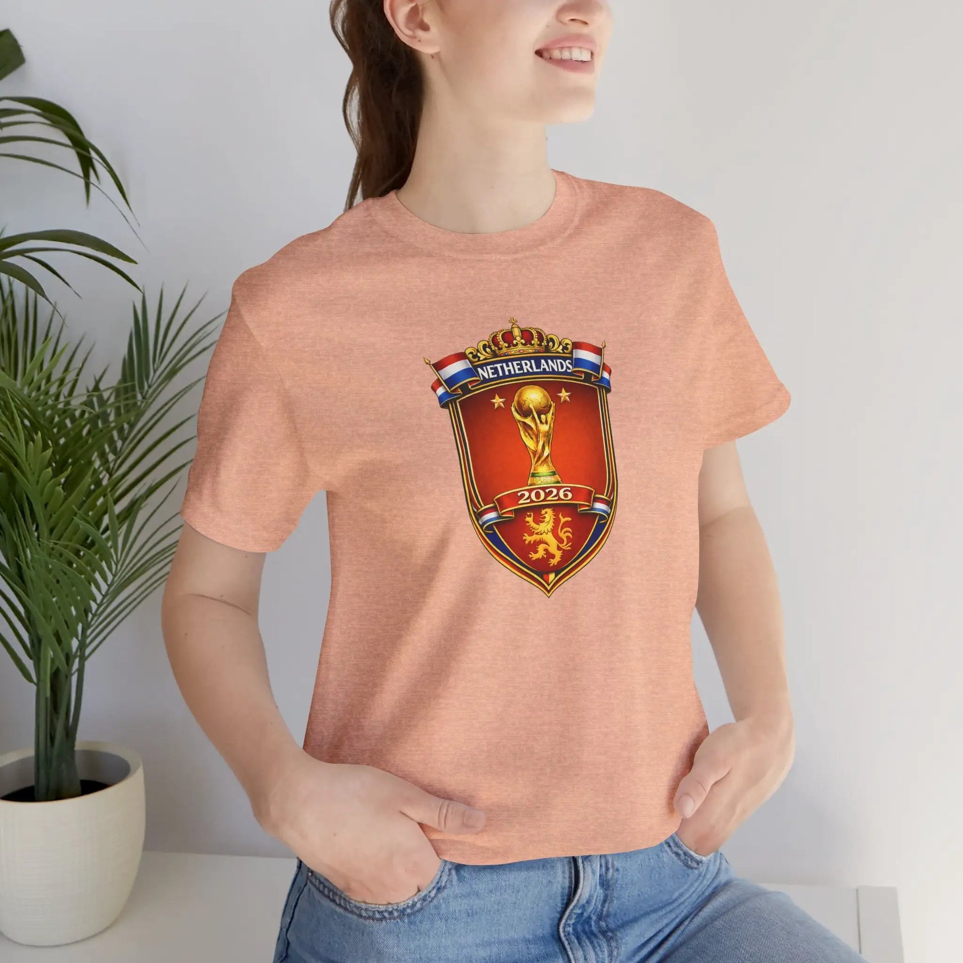 Netherlands World Cup 2026 Soccer Crest T-Shirt by Printify